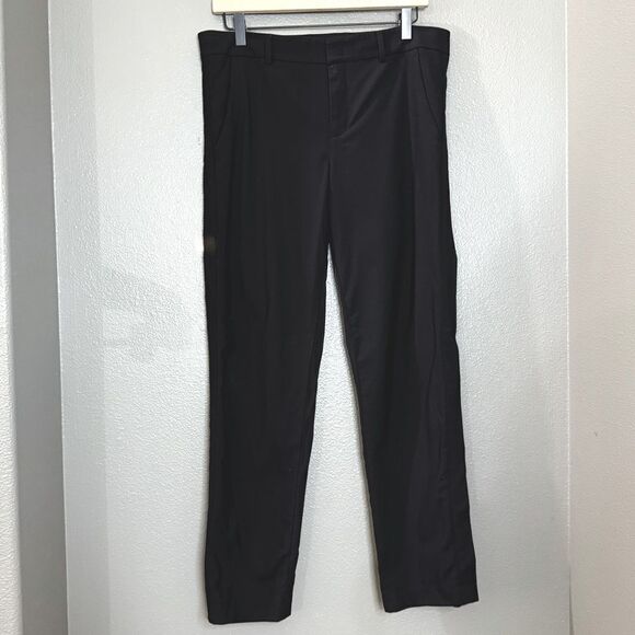 VINCE Black Wool Blend Tuxedo Trouser Pants - Picture 2 of 16